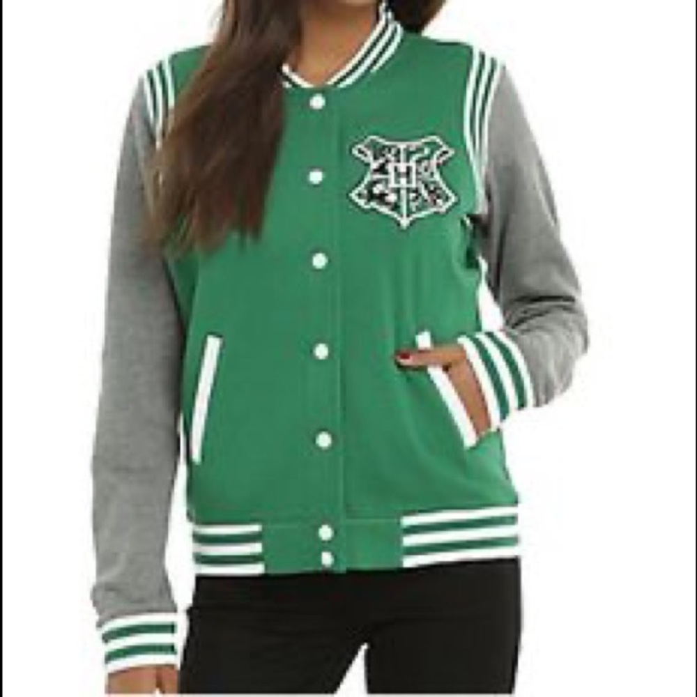 Harry Potter Slytherin Quidditch Letterman Varsity Jacket